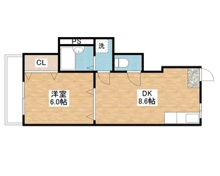イワタハイツ【2階】の間取り
