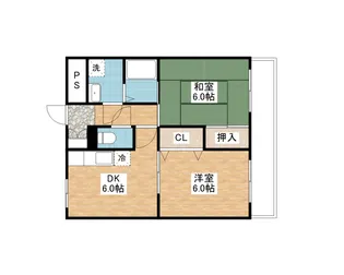 ハースイン久野部【2階】の間取り