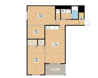 ハートフルマンションヴェネレ【3階】の間取り