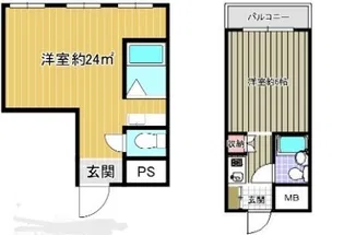 パイン北野田【103号室】の間取り
