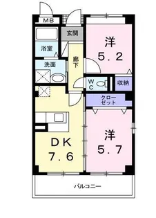 セルバ【201号室】の間取り