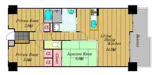 ライオンズマンション金剛【3階】の間取り