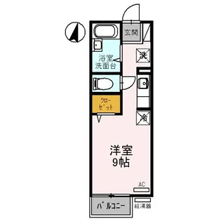 アメニティ大美野A【106号室】の間取り