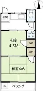 初芝アパート【201号室】の間取り
