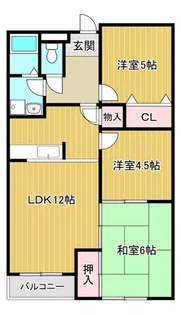 ウエストリバー【1階】の間取り