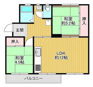狭山住宅7号棟【3階】の間取り