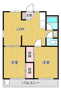 シャトードイワネ2号館【3F西号室】の間取り