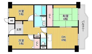 プレスト・コート弐番館【5階】の間取り