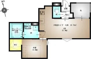 REGALEST初芝3【102号室】の間取り