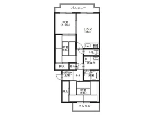 プレステージ北野田【2階】の間取り