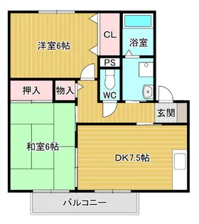 メイプルガーデン大美野【2階】の間取り