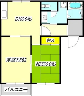 ロゼハイム【206号室】の間取り