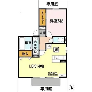 リバティーコート【1階】の間取り
