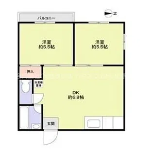 西山ハイツ【105号室】の間取り