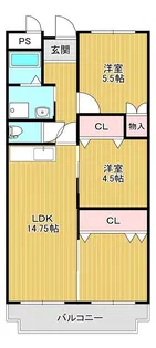 ドリーム萩天【402号室】の間取り