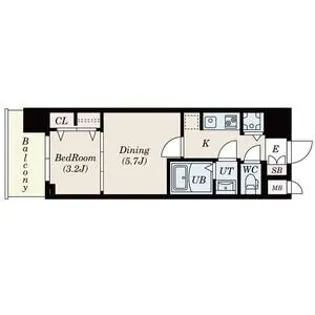S-RESIDENCE日本橋Qualier【5階】の間取り