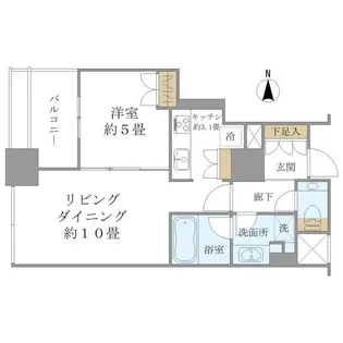 堂島ザ・レジデンスマークタワー【6階】の間取り