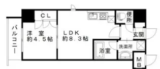 エスティメゾン南堀江【301号室】の間取り
