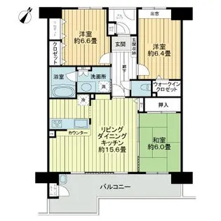 ライオンズマンション貝塚モリス【7階】の間取り