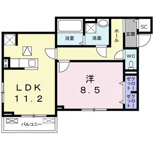 K’s flat【1階】の間取り