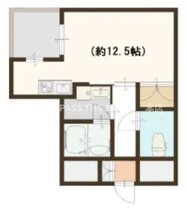 エスタブレ南森町【6階】の間取り