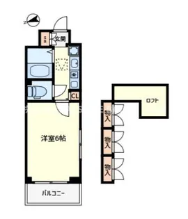 エステムコート梅田茶屋町デュアルスペース【5階】の間取り