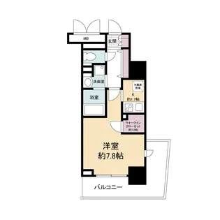 ハビテ靭センターコート【4階】の間取り