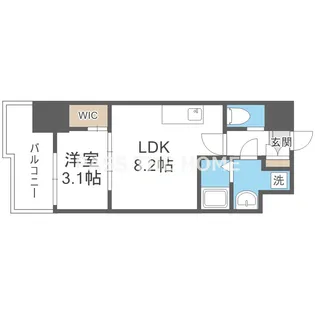 SERENiTE福島scelto【7階】の間取り