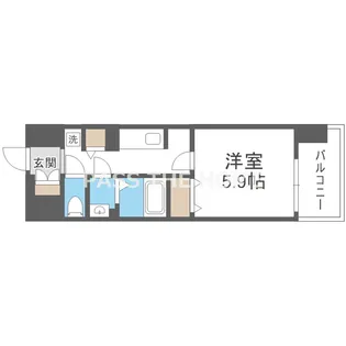 ジオエント福島野田レジデンス【703号室】の間取り