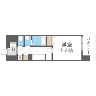 ジオエント福島野田レジデンス【8階】の間取り