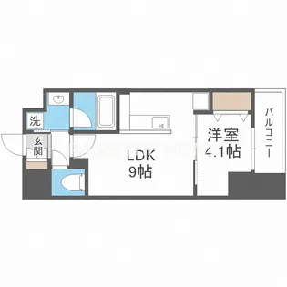 グランディア大阪ノース【9階】の間取り