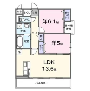 ブリオ安満 A棟【2階】の間取り