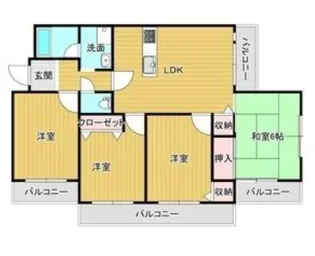 グランドール藤【301号室】の間取り