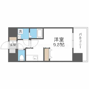 コンフォリア新梅田【5階】の間取り