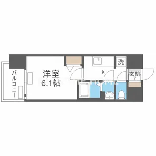 プレサンス大阪同心メゾヴィータ【6階】の間取り
