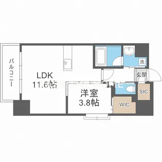 アバンティうめきた【5階】の間取り