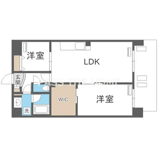 Alivis野田阪神【2階】の間取り