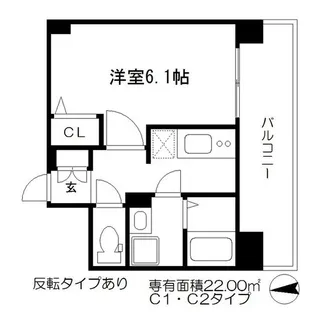 エスリード南森町【4階】の間取り