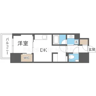 ザ・パークハビオ谷町六丁目クロス【4階】の間取り