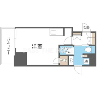 ザ・パークハビオ谷町六丁目クロス【7階】の間取り