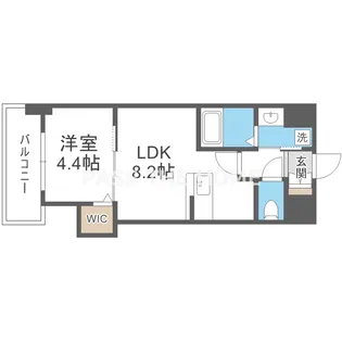 Alivis北梅田【7階】の間取り