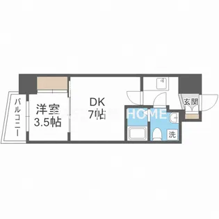 APRILE南森町【10階】の間取り