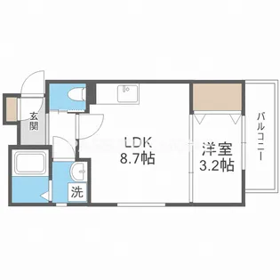 ル・レーヴ今津ノース【2階】の間取り