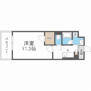 レジディア城北公園通【5階】の間取り