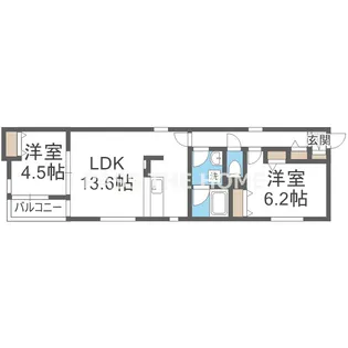ステディ帝塚山 【201号室】の間取り