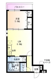 フジパレス住吉遠里小野【2階】の間取り