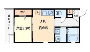 ラシーヌ住吉大社【2階】の間取り