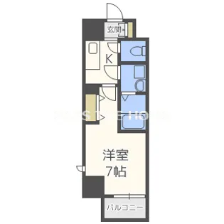 グランルージュ中之島南【13階】の間取り