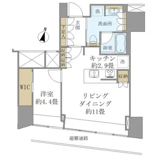 BrilliaTower堂島【6階】の間取り