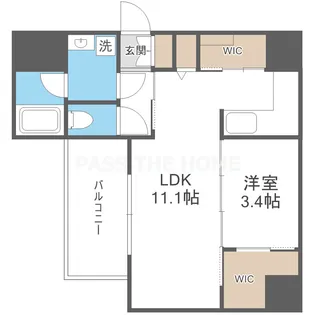 エスリードレジデンス ザ・グラン南堀江【3階】の間取り